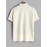 Geometric Jacquard Textured Quarter Button Polo Collared Short Sleeves T Shirt