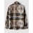 Men's Vintage Ethnic Aztec Geometric Print Pocket Design Woolen Shacket Jacket