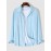 Men's Daily Solid Color Terry Cloth Lapel Collar Button Up Long Sleeve Shirt